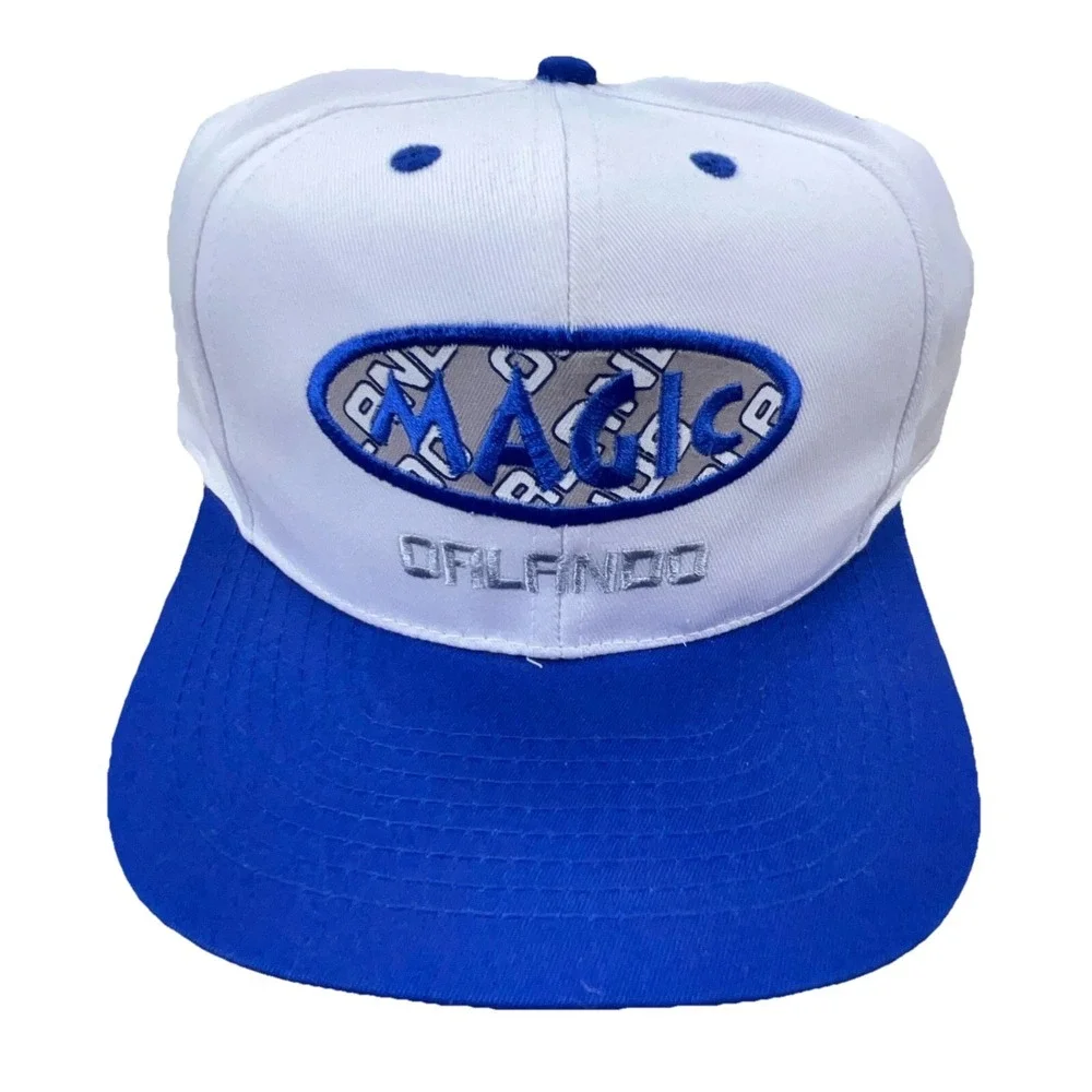 Vintage‎ Orlando Magic Hat Cap Snap Back Blue White 90s Y2K Shaq Youth Kids Boys